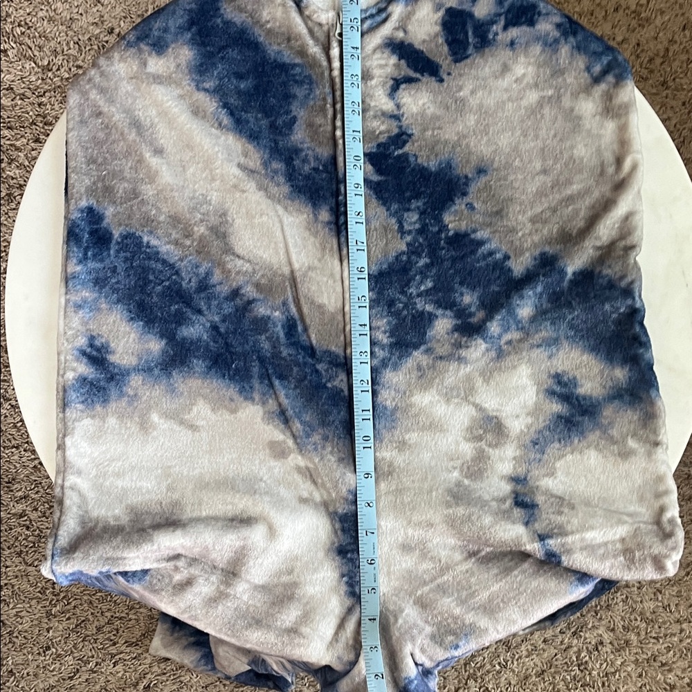 Natural Life Open Foot Onesie XS Blue & Gray Tie Dye Zip Up - Picture 9 of 11